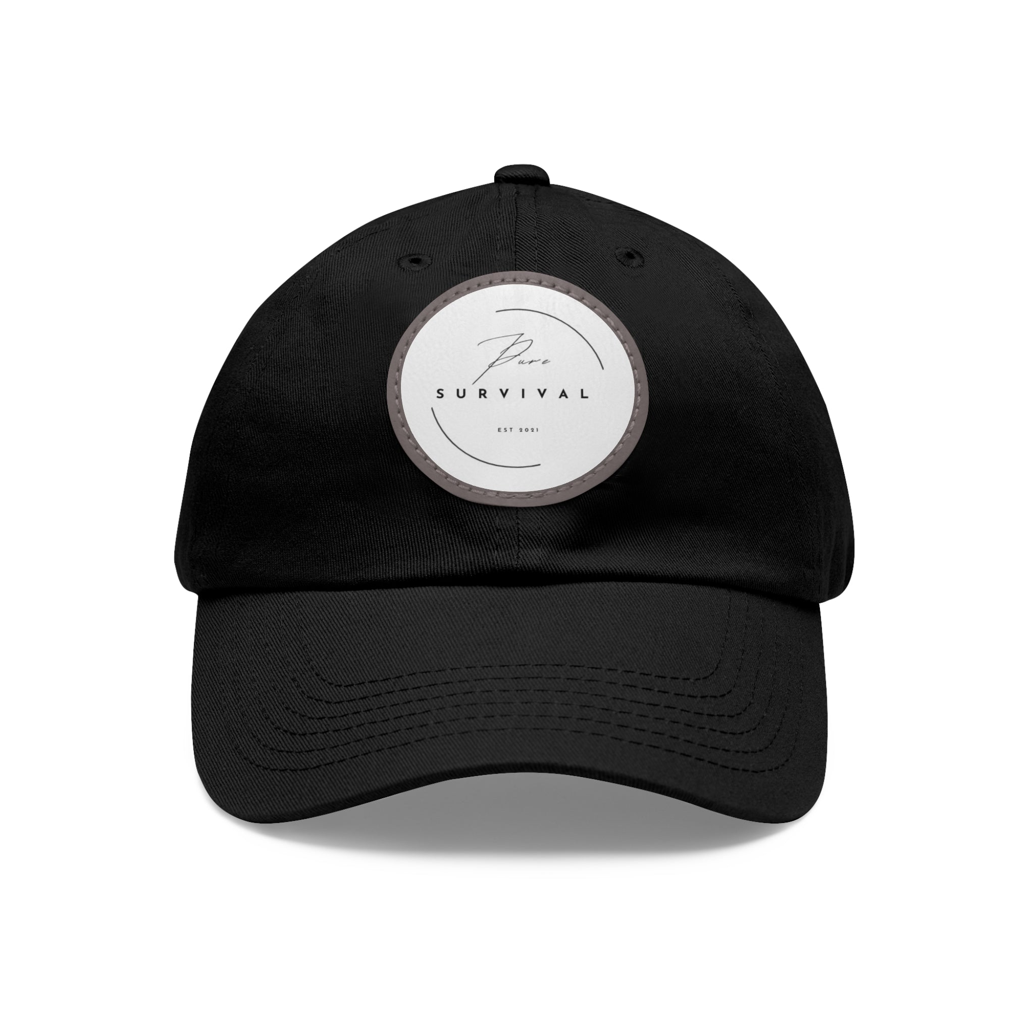 Pure Survival Dad Hat with Leather Patch (Round)