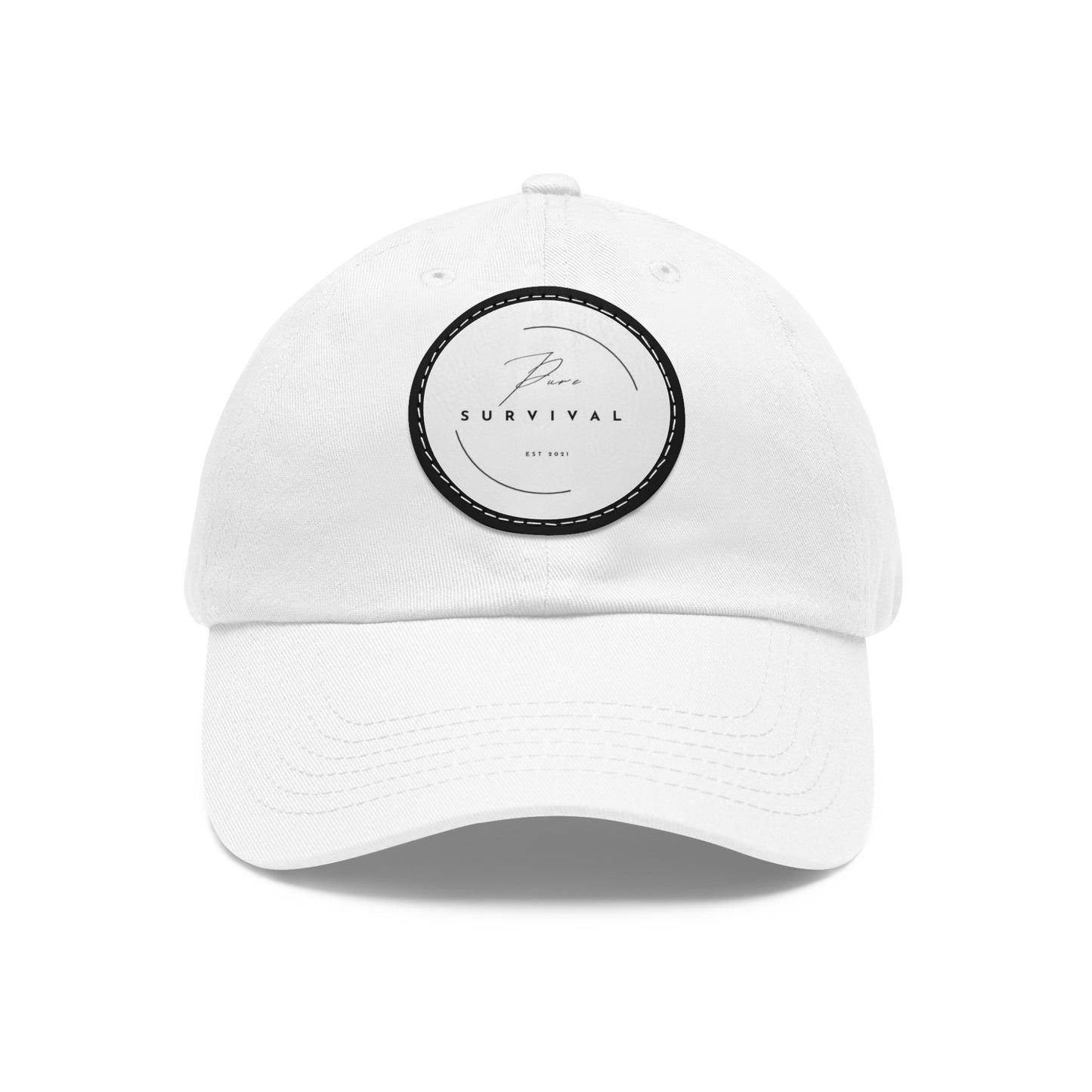 Pure Survival Dad Hat with Leather Patch (Round)