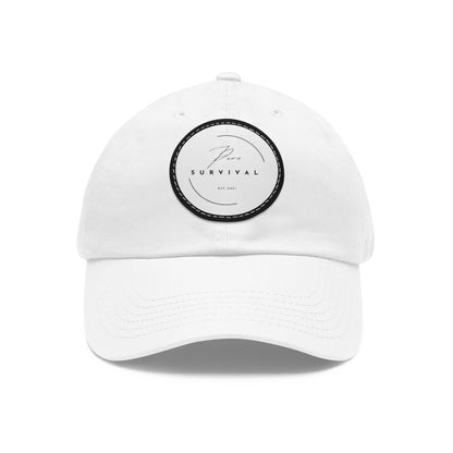 Pure Survival Dad Hat with Leather Patch (Round)