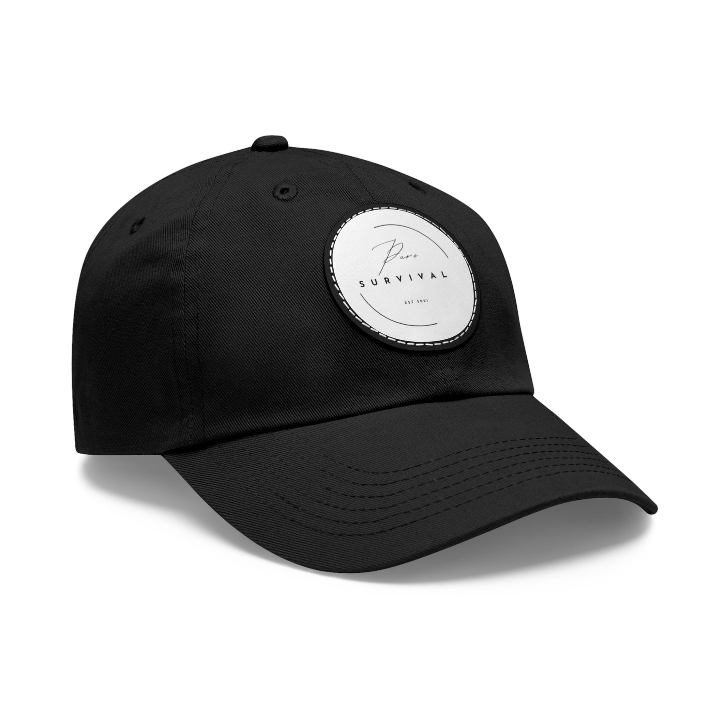 Pure Survival Dad Hat with Leather Patch (Round)