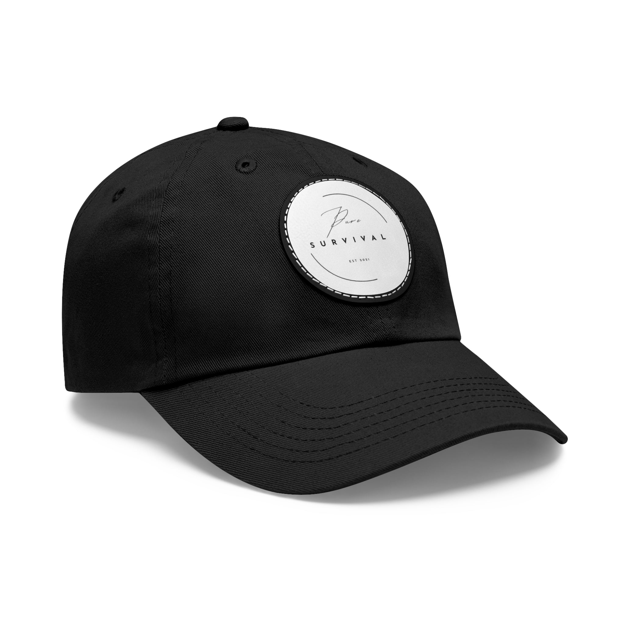 Pure Survival Dad Hat with Leather Patch (Round)