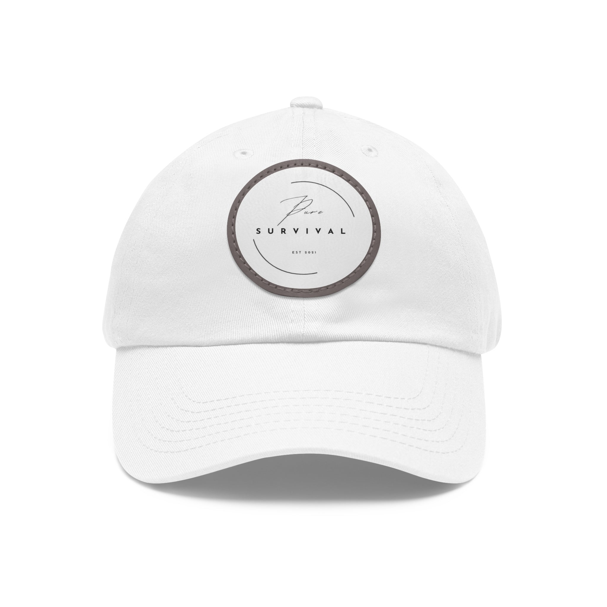 Pure Survival Dad Hat with Leather Patch (Round)