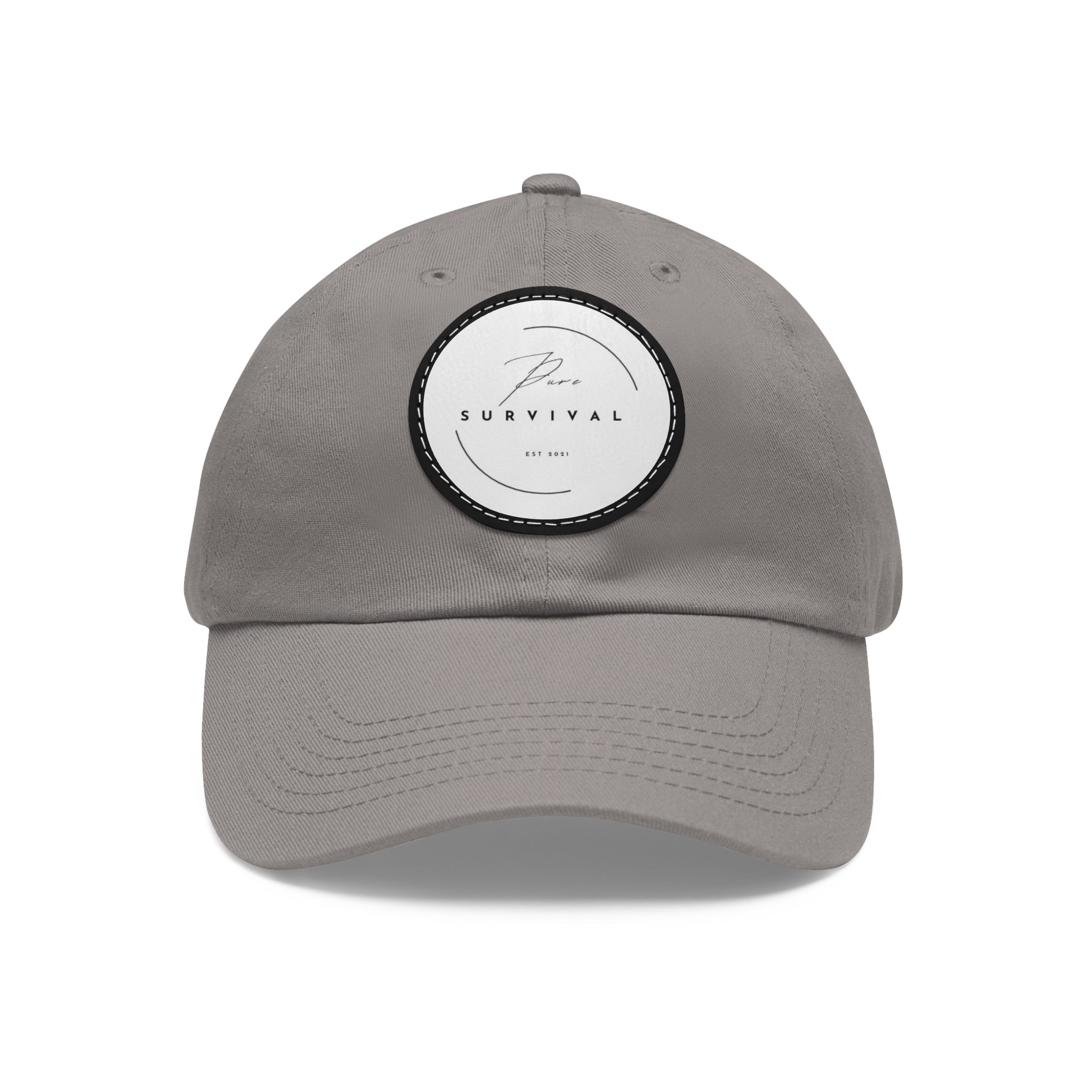 Pure Survival Dad Hat with Leather Patch (Round)