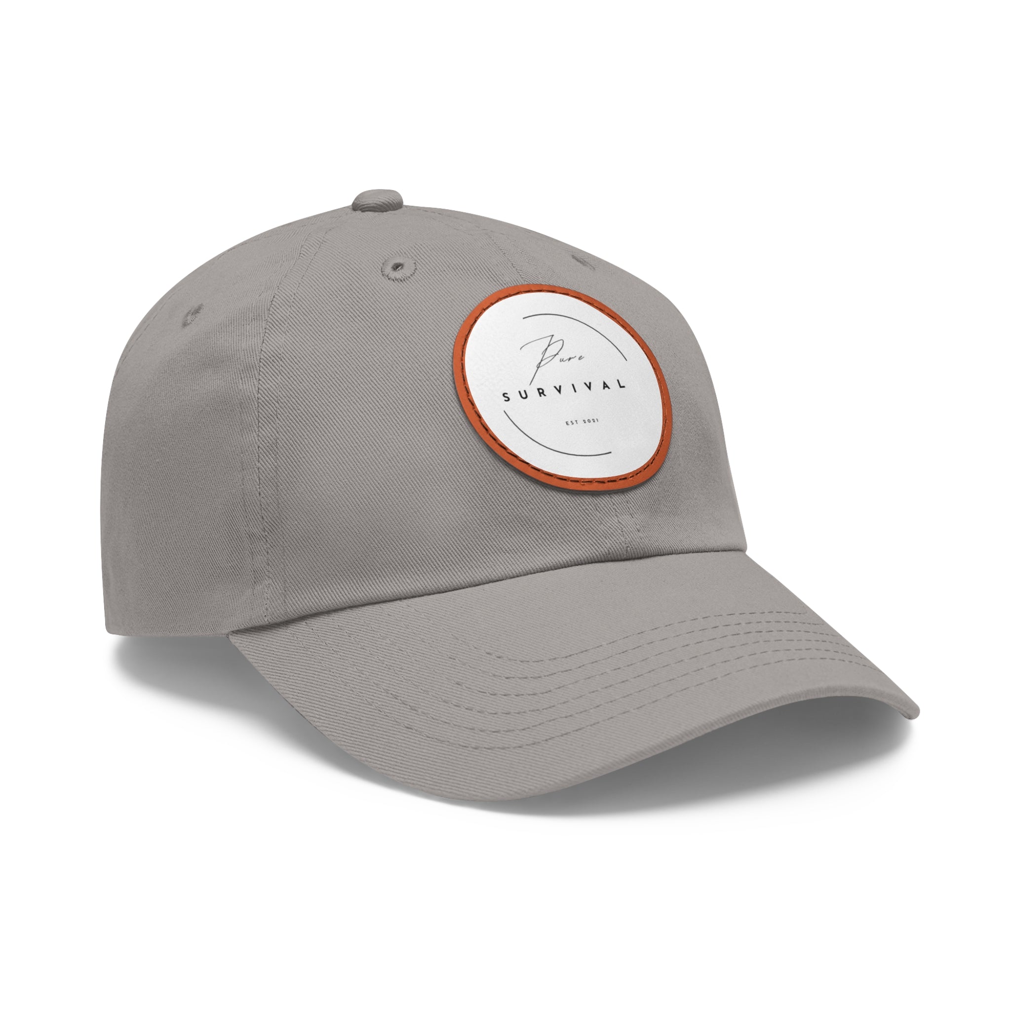 Pure Survival Dad Hat with Leather Patch (Round)