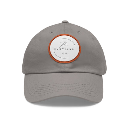 Pure Survival Dad Hat with Leather Patch (Round)