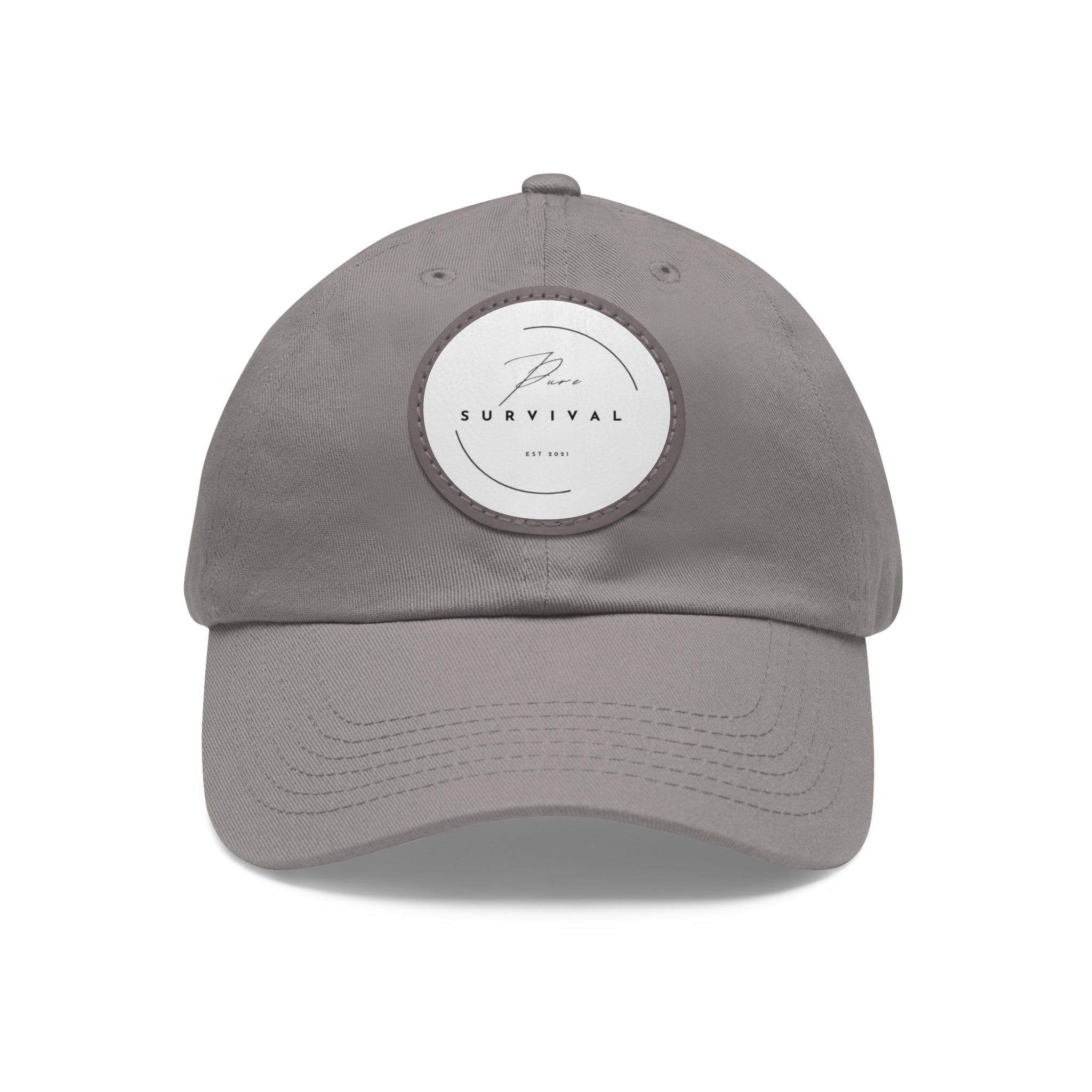 Pure Survival Dad Hat with Leather Patch (Round)